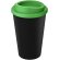 Vaso de plástico con tapa de rosca polipropileno reciclado 350ml Negro intenso/verde