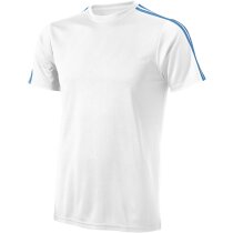 Camiseta técnica con detalles de color unisex personalizada blanca Camiseta técnica con detalles de color unisex personalizada blanca