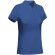 Polo mujer algodón orgánico Prince manga corta entallado Roly Azul real detalle 13