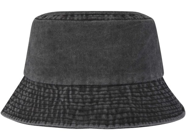 Gorro lavado Mitica con algodón reciclado y acabado vintage Negro intenso detalle 12