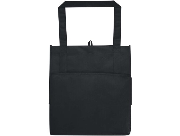 Bolsa tote non woven RPET Liberty con certificado GRS Negro intenso detalle 3