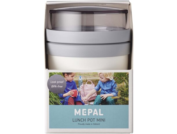 Fiambrera Mini Mepal Ellipse 300+120 ml dos compartimentos Blanco detalle 8