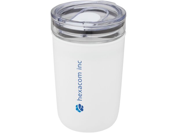 Vaso Bello vidrio borosilicato 420ml con carcasa reciclada Blanco detalle 1