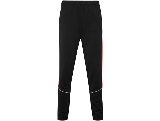 Chándal unisex Evans Roly con cremallera y diseño bicolor Negro intenso/rojo detalle 7