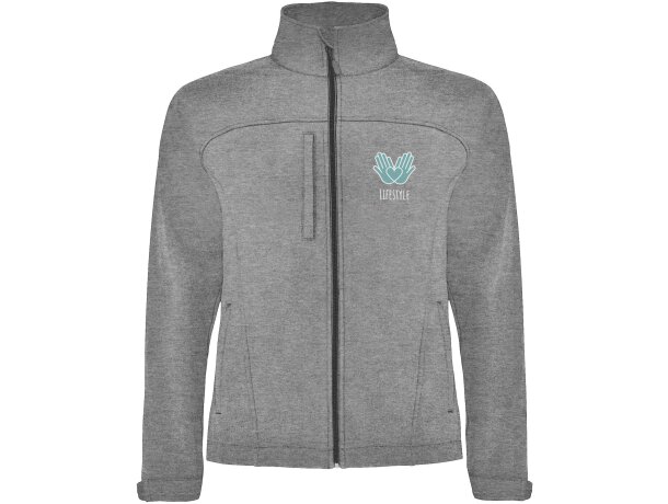 Chaqueta softshell unisex Rudolph de Roly con resistencia agua Negro detalle 7