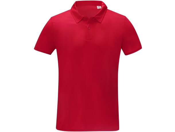 Polo manga corta Deimos cool fit para hombre Rojo detalle 9
