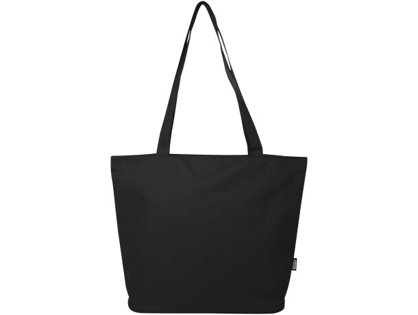 Bolsa tote con cremallera Panama de 20L certificada GRS Negro intenso detalle 2