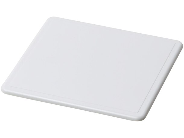 Posavasos cuadrado Renzo de plástico GPPS personalizable Blanco detalle 3