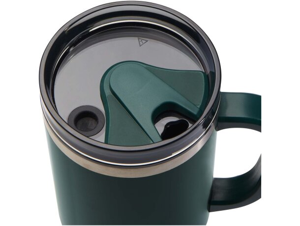 Vaso térmico con pajita Melbourne 1200ml acero reciclado Verde brillante detalle 11