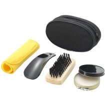 Kit limpia zapatos en bolsa personalizado negro intenso Kit limpia zapatos en bolsa personalizado negro intenso