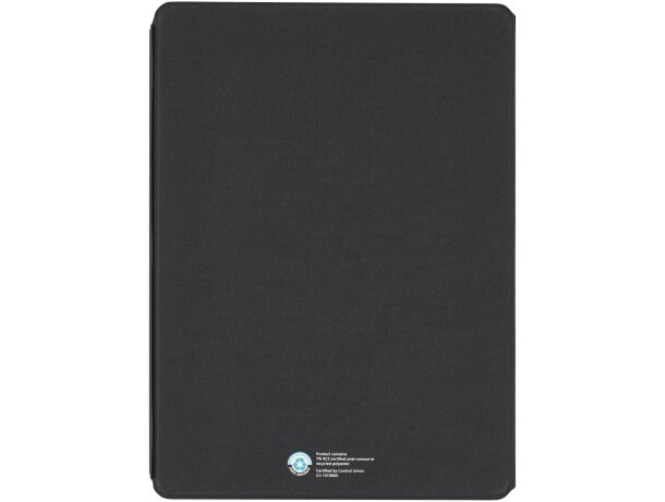 Portafolios Kunveno con papel FSC y poliéster reciclado Negro intenso detalle 13