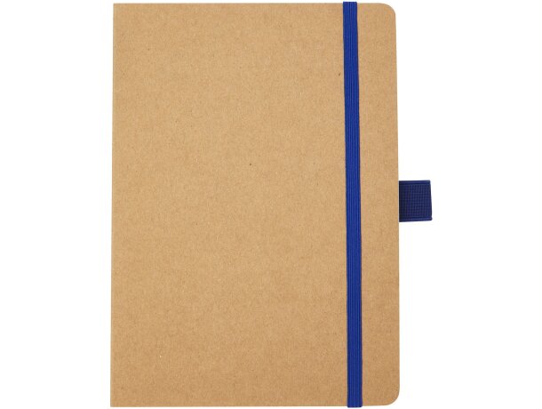 Libreta papel reciclado Berk con elástico de color Azul detalle 6