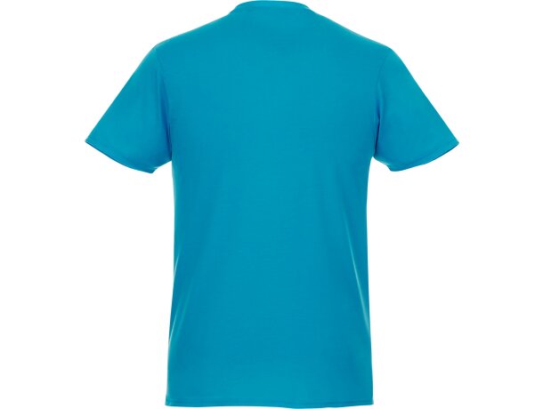 Camiseta de manga corta de material reciclado GRS de hombre Jade Azul nxt detalle 15