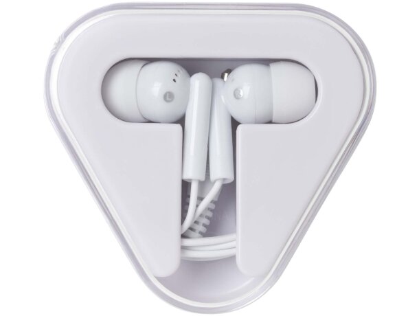 Auriculares con estuche plástico reciclado Rebel Blanco detalle 7