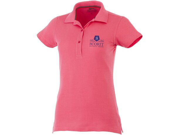 Polo de manga corta de mujer "advantage" Magenta detalle 3
