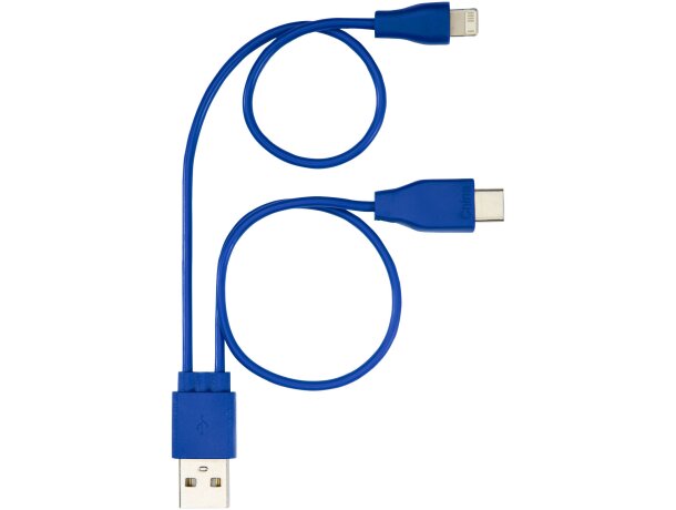 Cable de carga reversible 3 en 1 Ario Azul real detalle 8