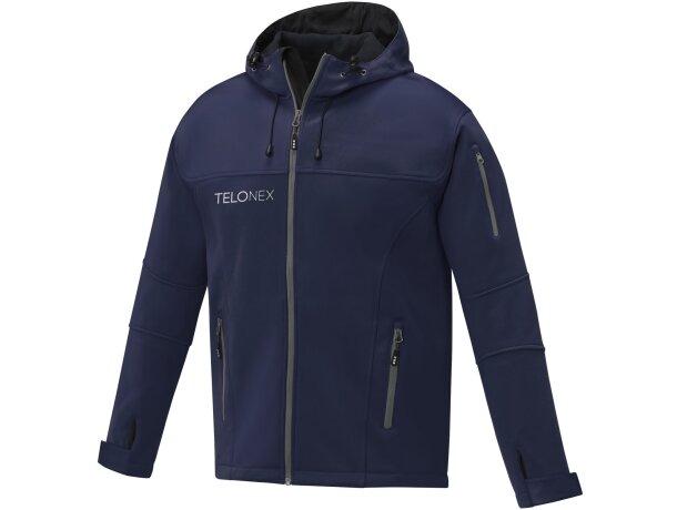 Chaqueta softshell Match para hombre de tres capas Elevate Azul marino detalle 7