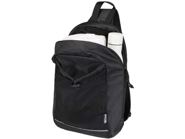 Bolsa cruzada de hidratación Nomad 6L en poliéster reciclado Negro intenso detalle 4
