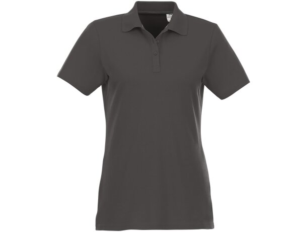 Polo de manga corta para mujer Helios Gris tormenta detalle 51