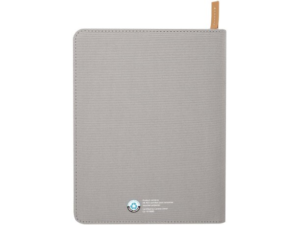 Portafolios A5 Nomumi de plástico PET reciclado y papel FSC Gris detalle 8