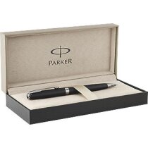 Estuche elegante con bolígrafo de metal personalizado negro intenso Estuche elegante con bolígrafo de metal personalizado negro intenso