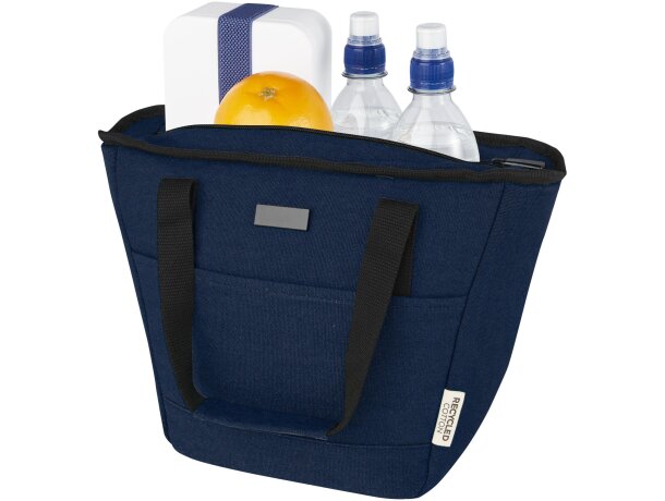 Bolsa térmica Joey 6L algodón reciclado certificado GRS Azul marino detalle 10