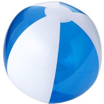 Pelota de playa pvc color blanco y transparente a rayas personalizada azul transparente Pelota de playa pvc color blanco y transparente a rayas personalizada azul transparente
