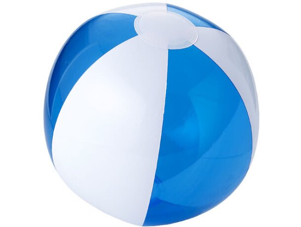 Pelota de playa pvc color blanco y transparente a rayas personalizada azul transparente Pelota de playa pvc color blanco y transparente a rayas personalizada azul transparente