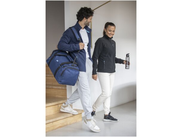 Chaqueta polar reciclada GRS con cremallera hombre Amber Blanco detalle 5