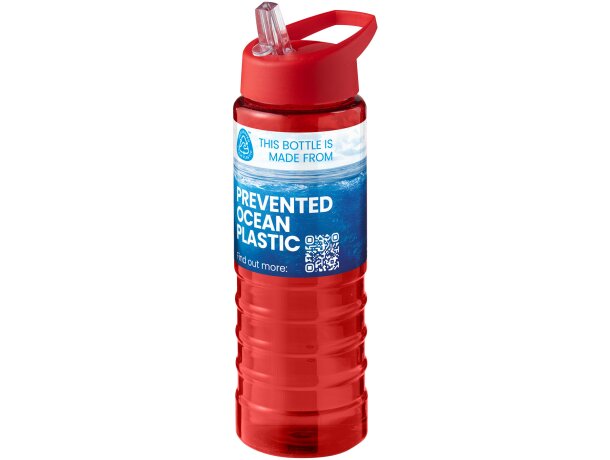 Bidón deportivo H2O Active Eco Treble 750 ml con plástico reciclado Rojo/rojo detalle 25