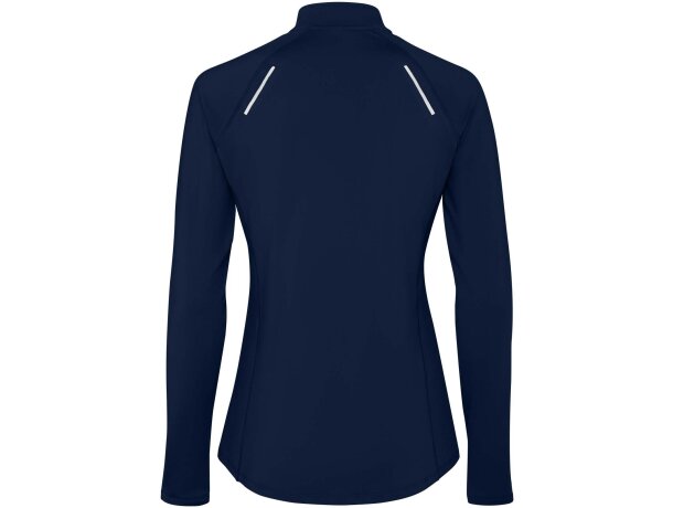Sudadera técnica con media cremallera mujer Estambul Roly Azul marino detalle 14