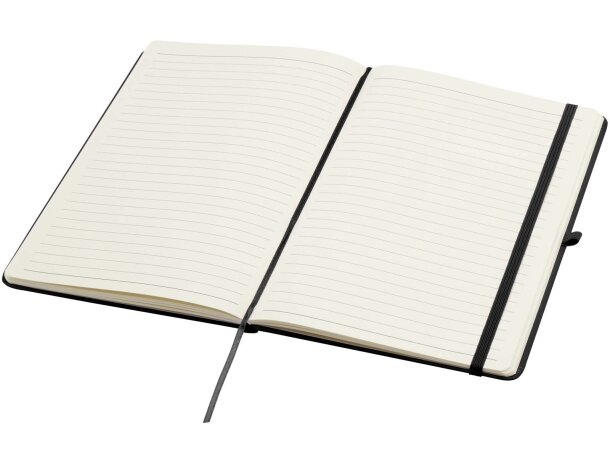 Libreta tapa dura A5 Spectrum Plus con papel certificado FSC Negro intenso detalle 4
