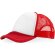 Gorra con cierre ajustable y rejilla Rojo/blanco