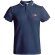 Polo deportivo manga corta infantil Tamil Roly poliéster reciclado Azul marino/blanco detalle 1