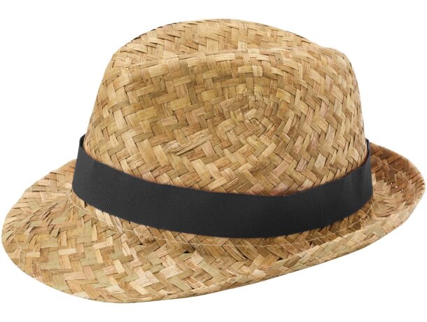 Sombrero de paja Pricus natural con banda personalizable Natural/natural detalle 23