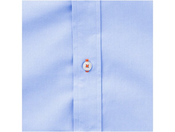 Camisa tipo Oxford de manga corta de mujer Manitoba Azul claro detalle 9