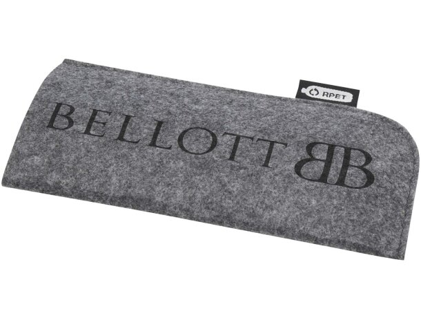 Funda gafas material reciclado certificado GRS Felta Gris medio detalle 1