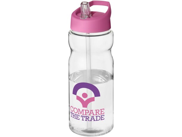 H2O Active® Base Bidón deportivo con tapa con boquilla de 650 ml Transparente/rosa detalle 81