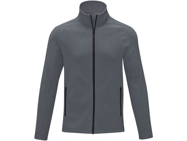 Chaqueta polar para hombre Zelus con cremallera reversible Gris tormenta detalle 32