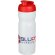 Baseline® Plus Bidón deportivo con tapa Flip de 650 ml Transparente/rojo detalle 2