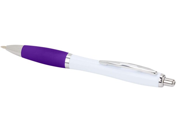 Bolígrafo Nash de plástico reciclado con mecanismo clic Morado detalle 27