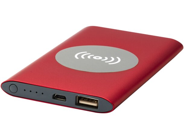 Batería externa inalámbrica Juice de 4000 mAh con aluminio Rojo detalle 5