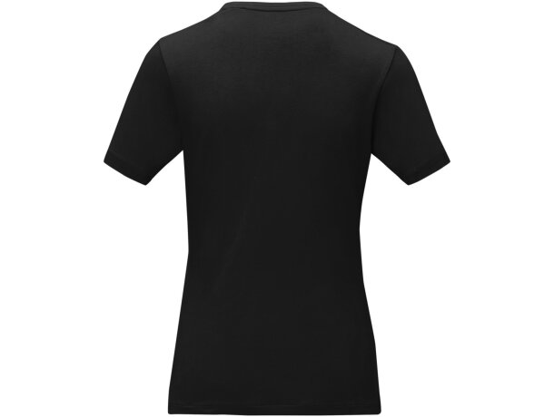 Camisetade manga corta orgánica para mujer Balfour Negro intenso detalle 42