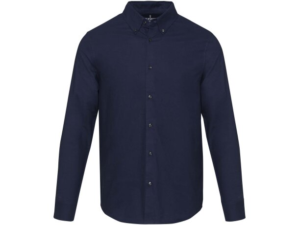 Camisa oxford Sphene algodón BCI sostenible hombre Azul marino detalle 14