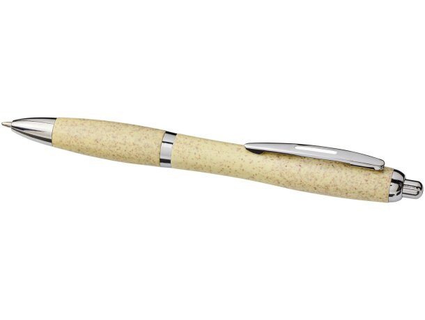 Bolígrafo de paja de trigo con punta cromada Nash personalizado