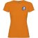 Camiseta mujer manga corta Jamaica Roly 100% algodón entallada Naranja detalle 33