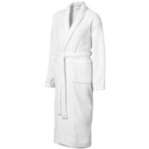 Albornoz de mujer en microfibra personalizada blanca Albornoz de mujer en microfibra personalizada blanca