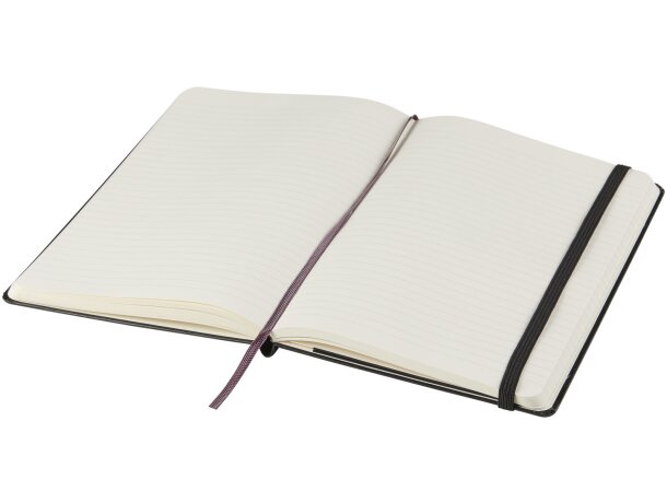 Libreta tapa dura rayada Classic Moleskine con cierre elástico Negro intenso detalle 3