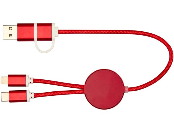 Cable 5 en 1 Alasia aluminio reciclado carga rápida Rojo detalle 10