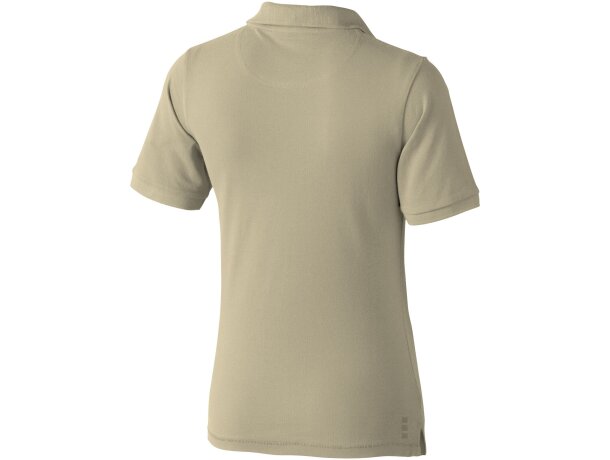 Polo de mujer barato en algodón 200 g/m2 Elevate Life Calgary Caqui detalle 3